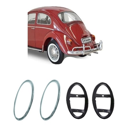 Kit Friso + Guarnicao Lente Traseira Fusca 1300 - Fusquinha em Oferta na Shopee