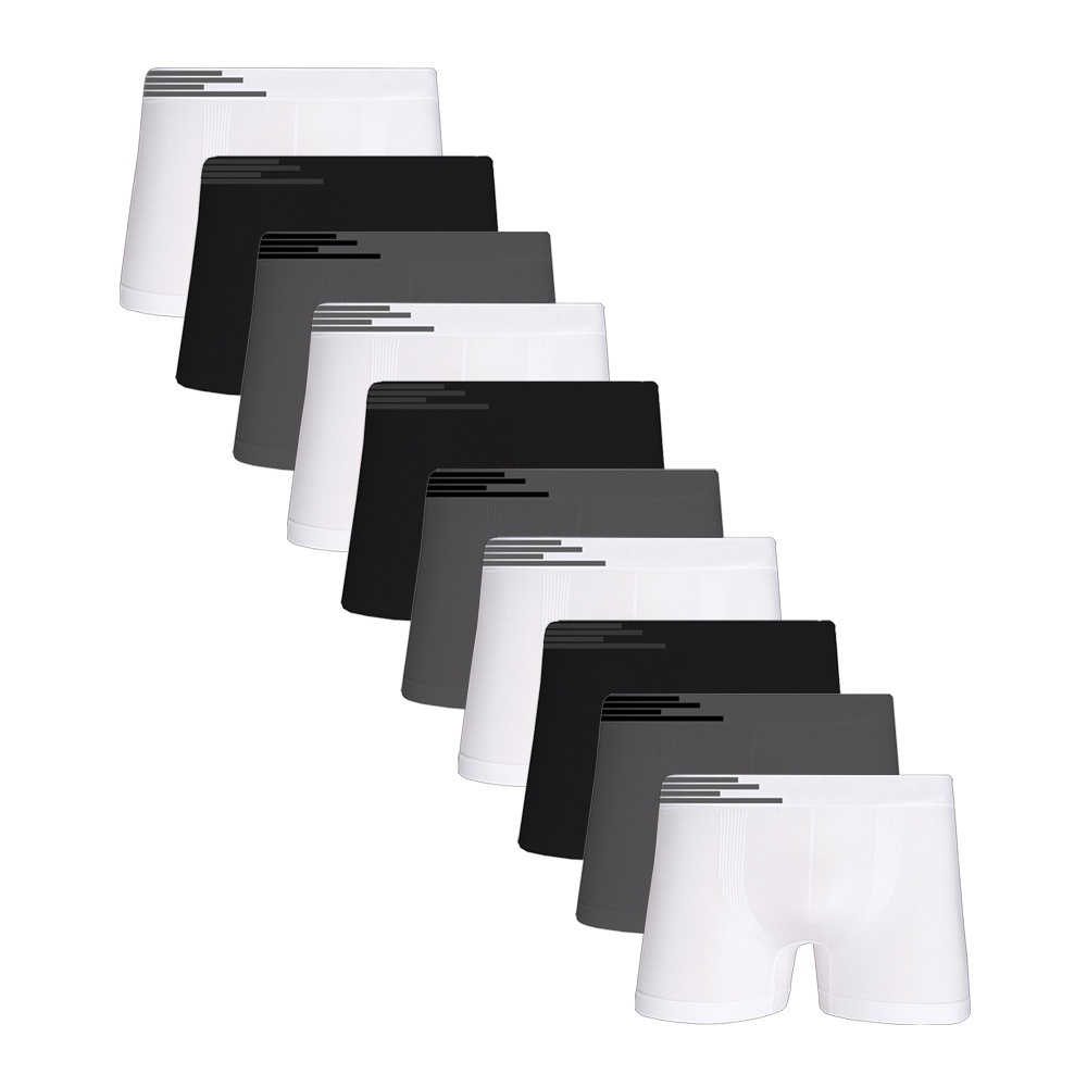 Kit 10 Cuecas Box Boxer Microfibra Up Underwear 436 Sortido em Oferta na Shopee
