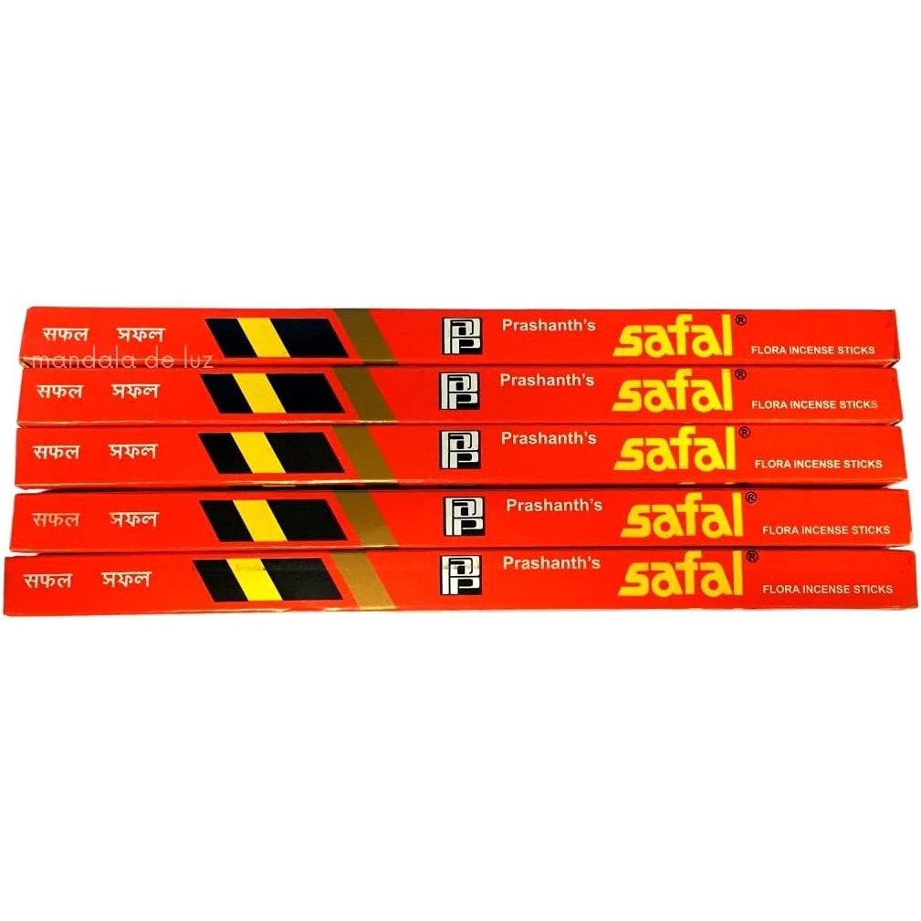 Kit 5 Caixas Incenso Safal Massala Prashant Agarbathi - 40 varetas