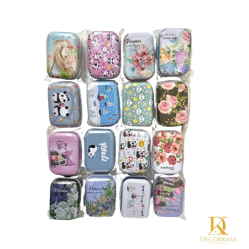 Mini Latinhas Porta treco ou Porta acessórios Kit com 2 Unidades Sortido