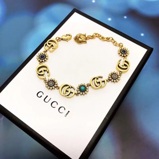 Bracelete G Duplo G Novo Estilo Pulseira Pequena Margarida Flor Pulseira Feminina Fashionable All-Match Carta G