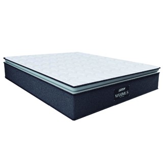 Colchão Casal Molas Ensacadas Pillow Top Maximus 138x188x28cm Gazin Cinza/Branco - Suporta até 120Kg