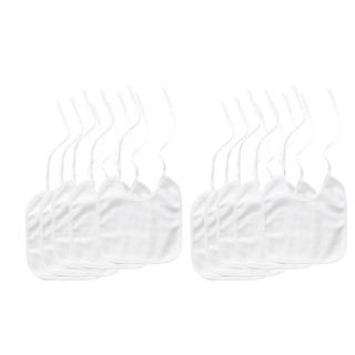 CM Babadores Bebê Branco Para Pintura 10 Peças Babador Baba Alça Ajustável Arroto