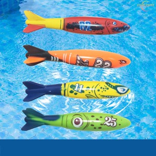 [EL] 4Pcs/Set Mergulho Torpedo Subaquático Ferramenta De Treinamento De Brinquedos De Piscina Novo