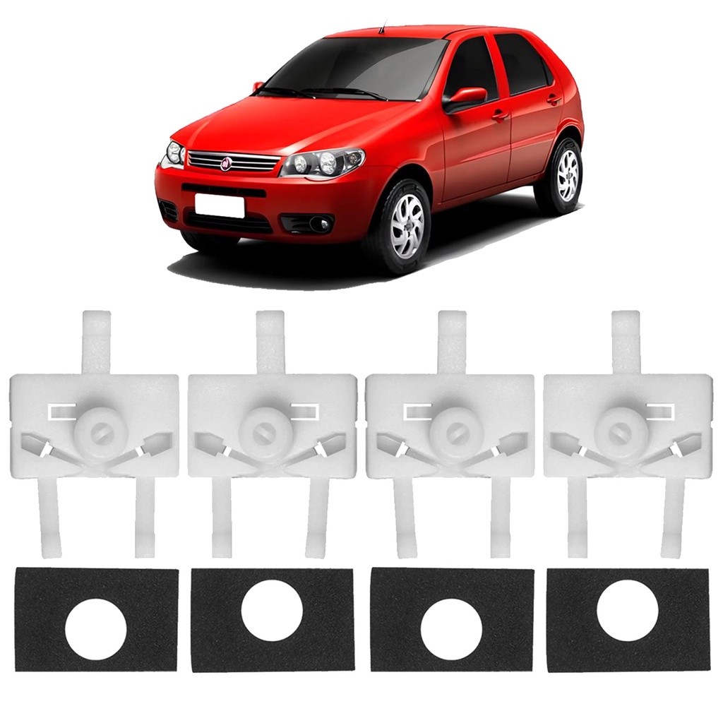Kit 4 Arrastes Máquina Vidro Palio 1996 a 2010