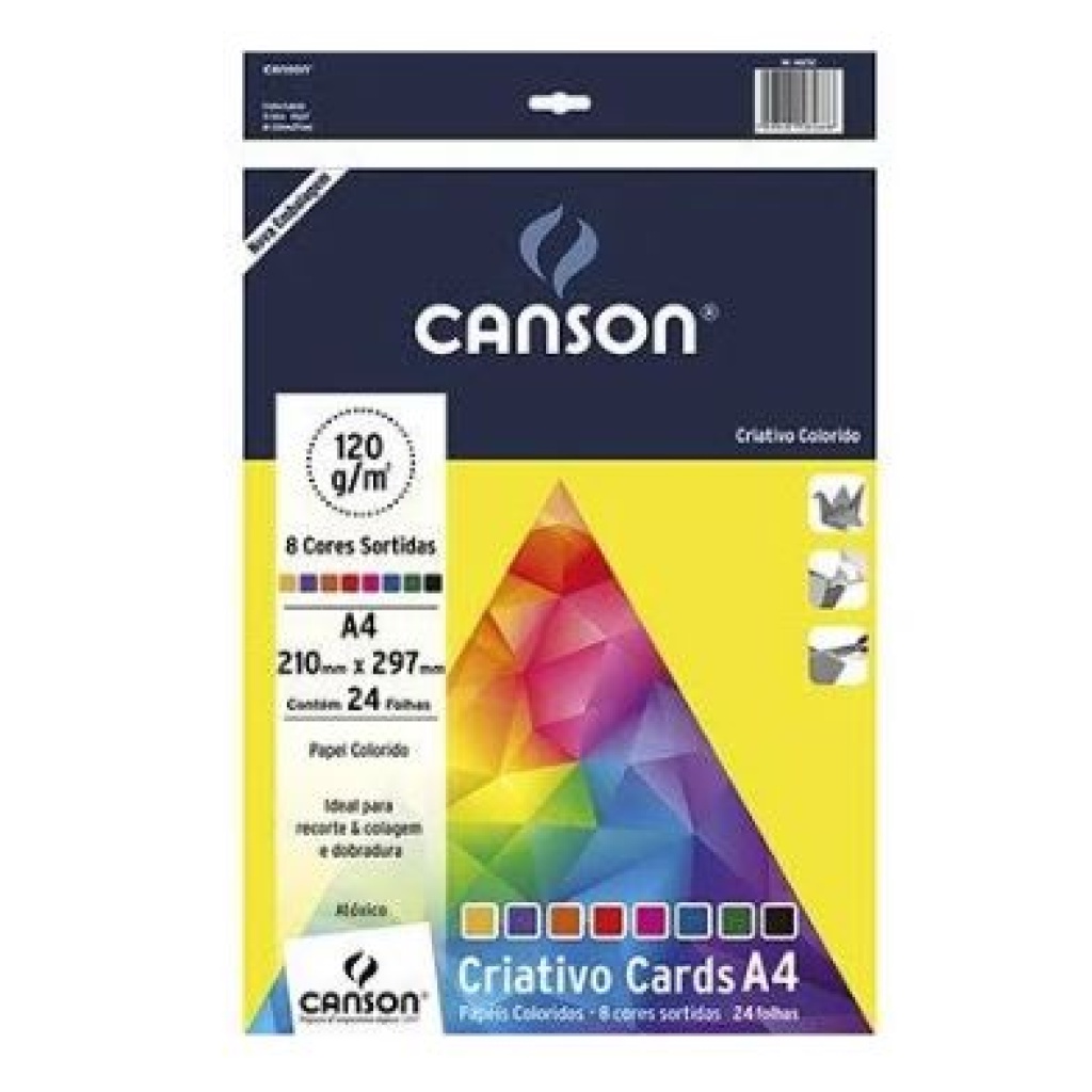 BLOCO ESTUDANTE CRIATIVO A4 120GR C/24 FLS 8 CORES   66667163 - Stationery