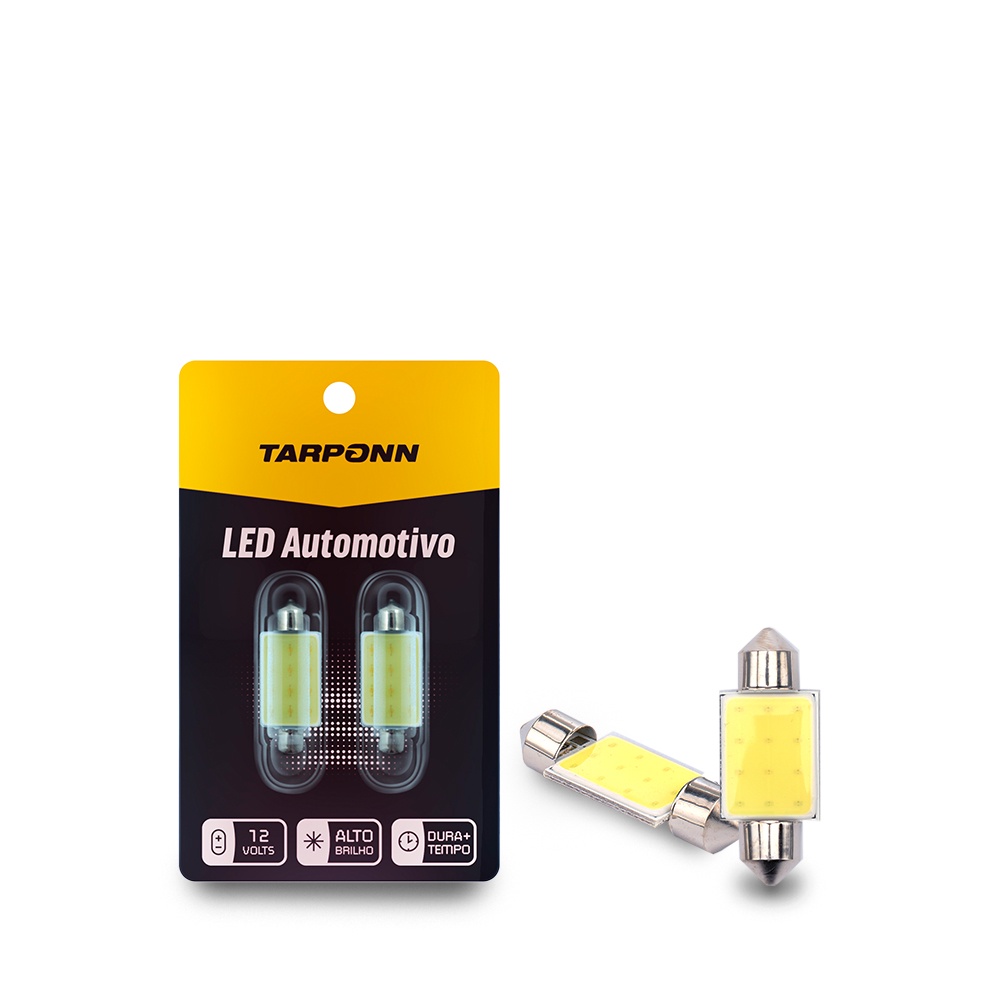 Par Lâmpada Cob Led Interior Carro Torpedo 12 Chips 36 Mm em Oferta na Shopee