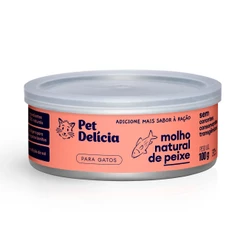 Molho Natural Para Gatos Pet Delícia Sabor Peixe 100g