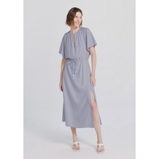 Vestido Midi Amplo Com Fenda Hering