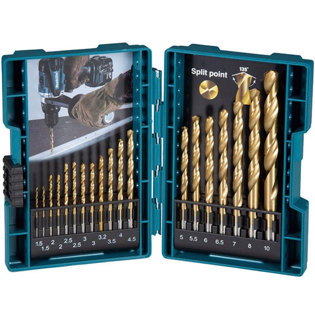 Jogo De Brocas Para Metal Hss-tin 19 Peças D-67527 Makita em Oferta na Shopee
