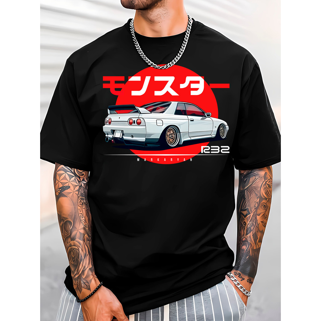 Camiseta Masculina GTR Skyline R34 R22 Carros jdm T-shirt Camisa Japonês Promoção Lançamento Camisa Malha Algodão