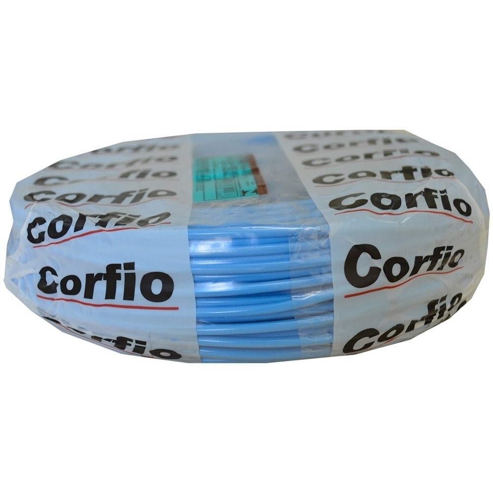 Cabo Flexível Corfio 4mmx100m Rolo 750V Azul - Home & Living