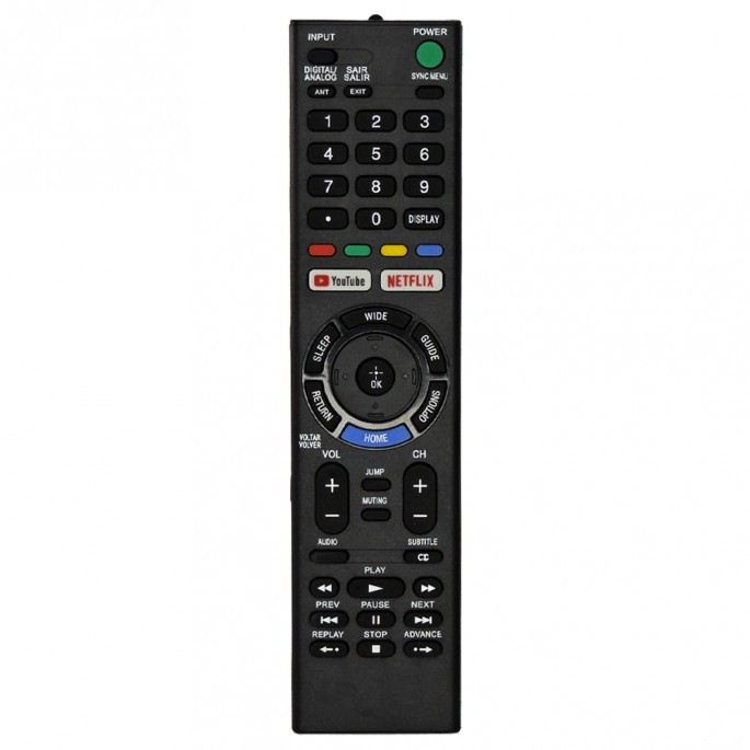 Controle Remoto TV LCD LED Sony Smart com Youtube e Netflix RMT-TX300B KD-43X727E KD-49X705E - 9010