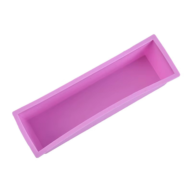 Forma de Silicone Retangular Uniforme Pão Sabão Bolo rosa 1200g