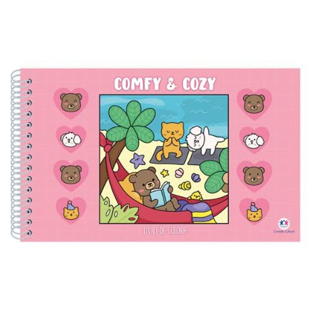 Comfy & Cozy | Livro de Colorir | Pink em Oferta na Shopee