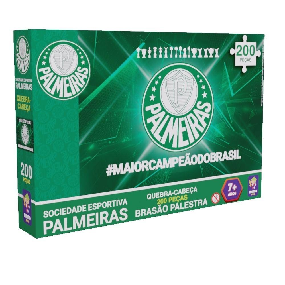 Quebra-Cabeça Time Palmeiras Brasão Verdão 200 Peças - Mimo em Oferta na Shopee