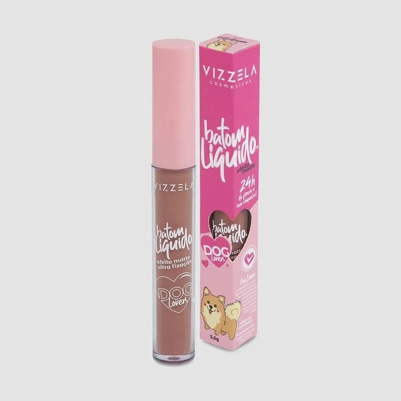 Vizzela Batom Líquido Matte Dog Lovers 01 SPITZ ALEMÃO