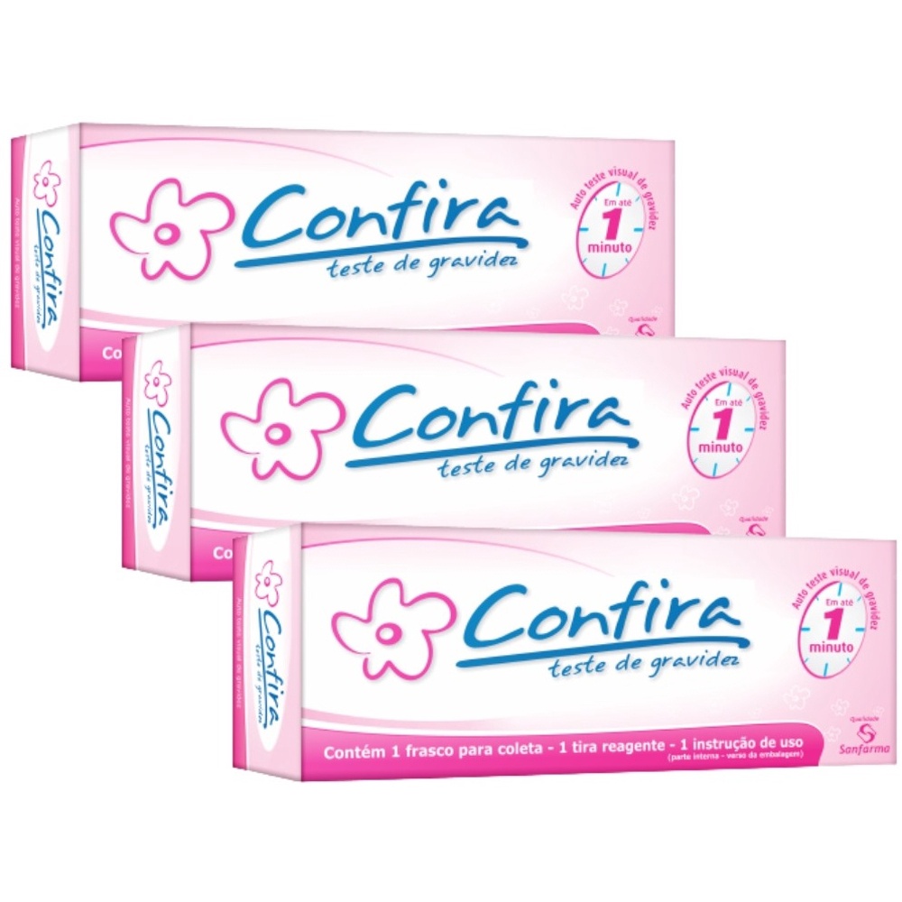 KIT TESTE DE GRAVIDEZ CONFIRA C/3 UNIDADES
