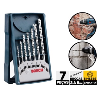Kit de Brocas Para Concreto 7 Peças Bosch 2607017509 em Oferta na Shopee