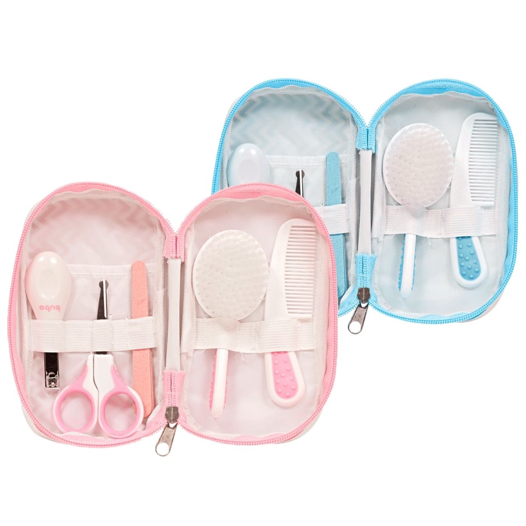 Kit Cuidados Higiene Do Bebê com Estojo Manicure Tesoura Lixa E Cortador Buba Menina Menino