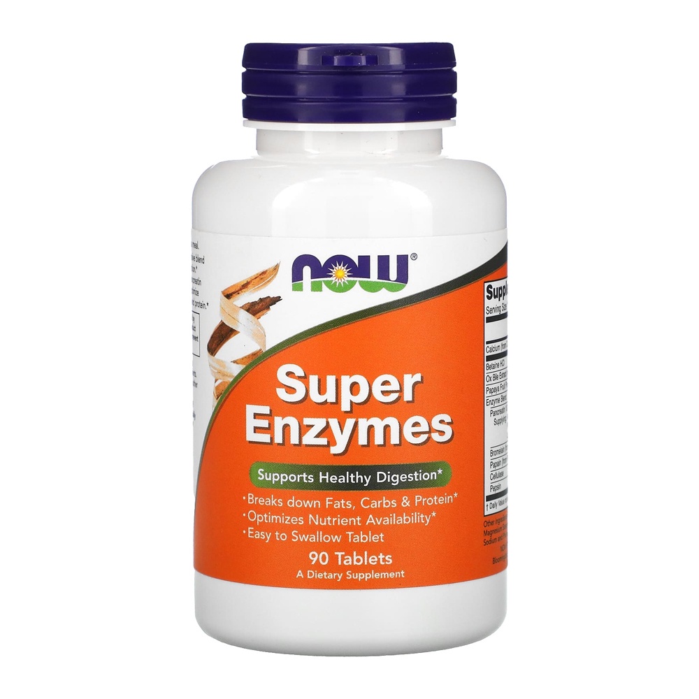 Super Enzimas Digestivas Now Foods 90 Tablets - Health
