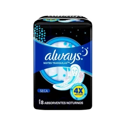 Absorvente Always Com Abas Noturno Seca c/8un