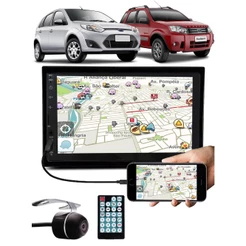Multimídia Ford Fiesta Ecosport Espelhamento Bluetooth USB SD Card + Moldura + Câmera Ré