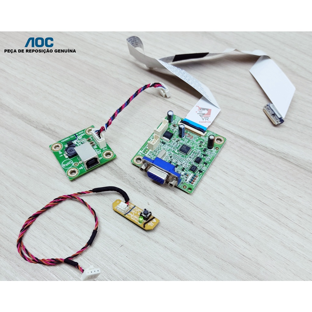 Placa Principal E Placa Fonte Monitor Aoc E1670swu