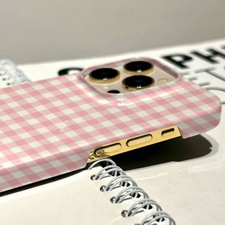 Capa para telefone iPhone 15 / 14ProMax Capa para telefone iPhone13 Simples x / xr / xsmax Lattice 12mini / 11 Capa dura 78plus Capa protetora 4HUV
