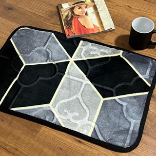Tapete Provador Quarto Geomético 40x60 cm Antiderrapante Aveludo Ins Flannel Pequeno Estampado