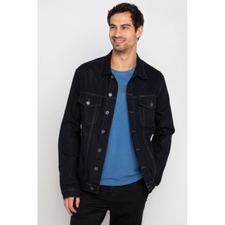 Jaqueta Masculina Jeans Tradicional Polo Wear Preto