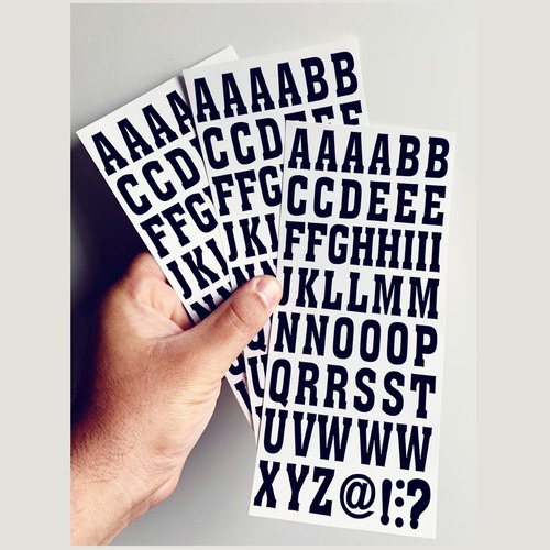 Adesivo Letras Vinil Auto colante Alfabeto Completo Escrever Palavras Pratico