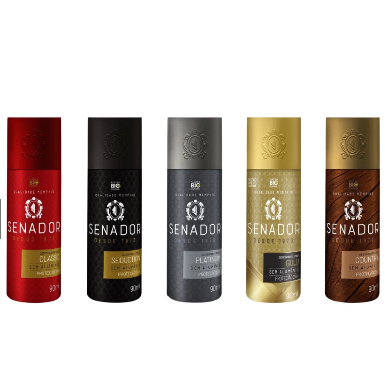 Desodorante Senador Spray Kit - 90 ml cada