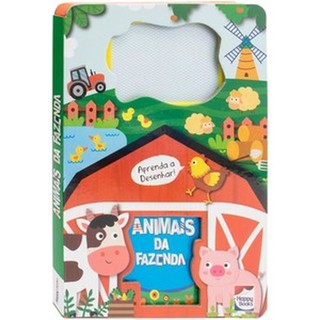 Livro-Lousa Mágica! Animais da Fazenda em Oferta na Shopee