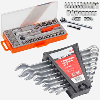 Kit Jogo De Ferramentas 48 Pçs C/ Chave Combinada Soquetes
