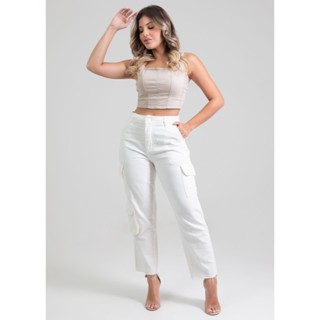 Calça Sarja Sawary Cargo - 274610