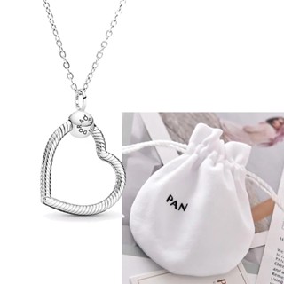 Colar Pingente De Coração P Com bolsa de veludo