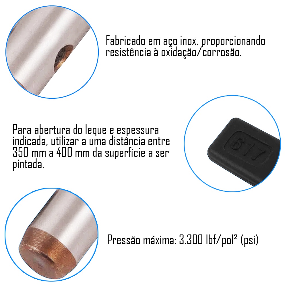 Bico Leque 617 Para Máquina de Pintura Airless Vonder · foto 2