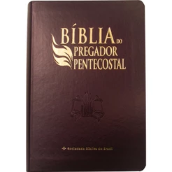 Bíblia do Pregador Pentecostal Média com Índice | ARA | Capa Luxo Vinho