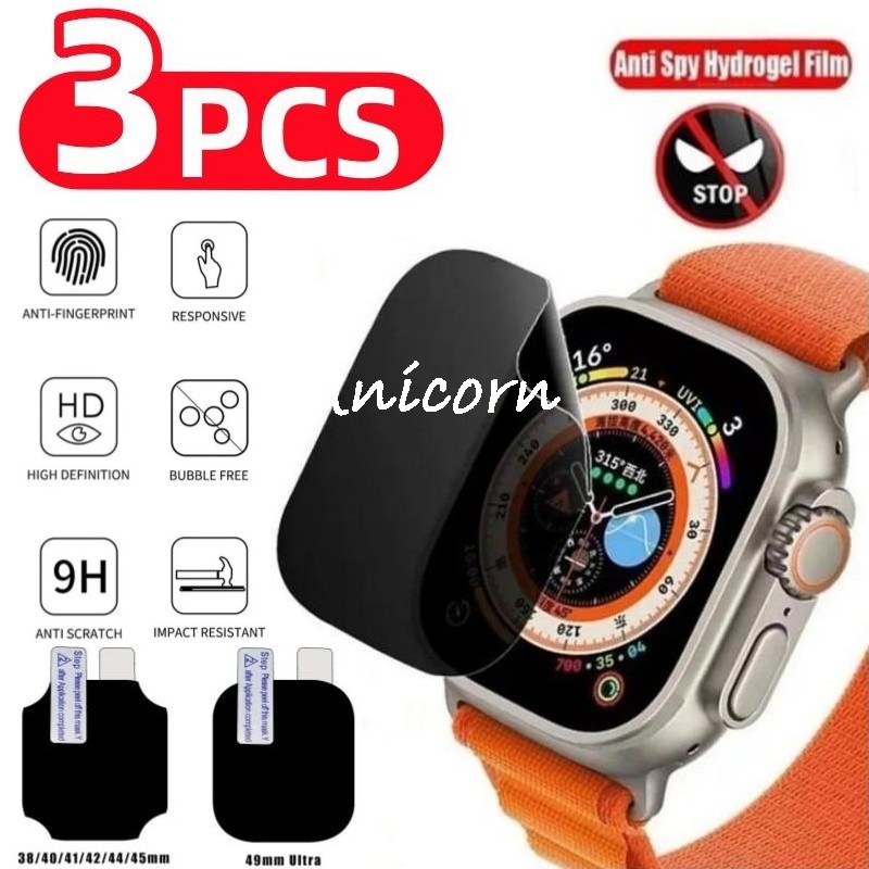 3 Pcs Filme De Hidrogel De Privacidade Para Apple Watch 11 10 42MM 46mm Ultra 3 2 49MM 7 8 41MM 45MM Protetor De Tela An