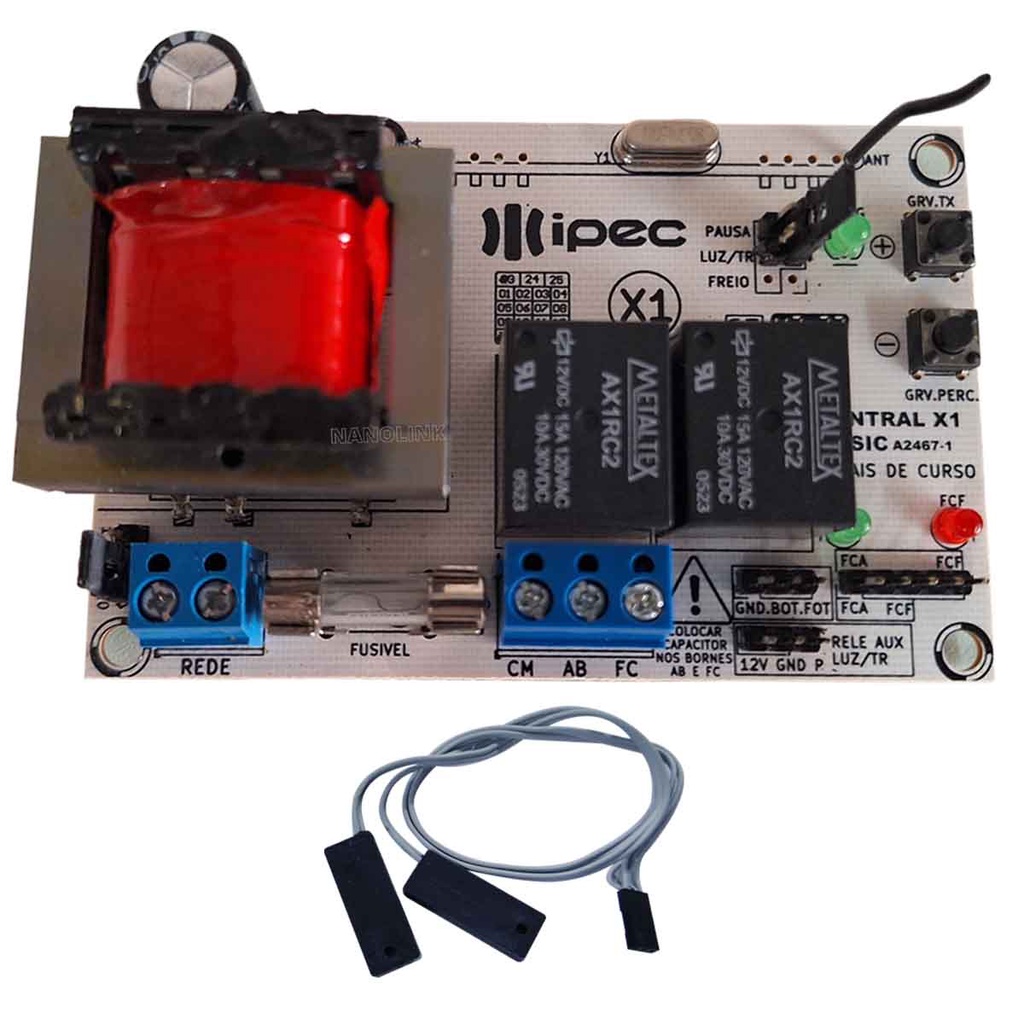 Placa Central para Motor de Portão universal 433 Bivolt Compatível Garen RCG AGL PPA + fim de curso DZ