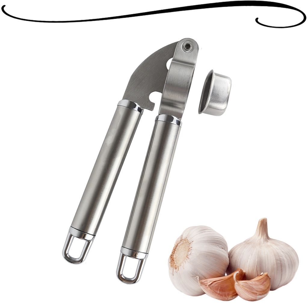 Espremedor Manual De Alho Em Aço Inox Premium Gourmet Amassador De Alho Tambor Removível Triturador em Oferta na Shopee