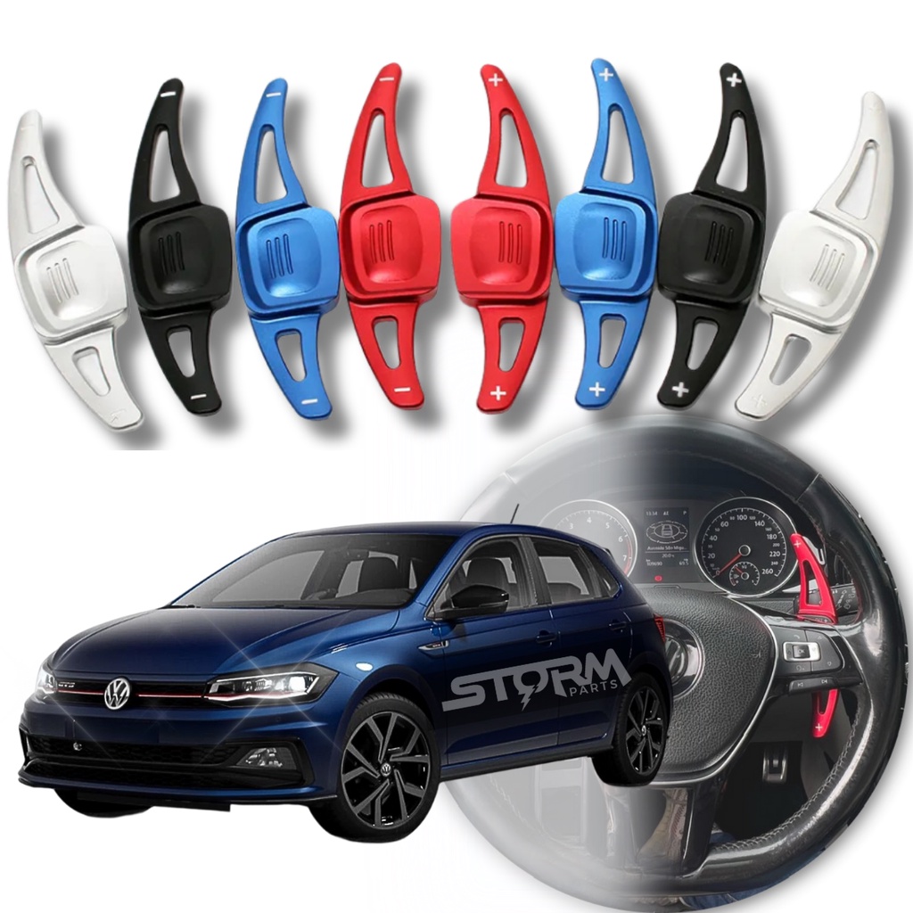 Paddle Shift Vw Novo Polo ano 2017 a 2024 Extensor Borboleta Volante Automático aleta cambio botão TSI 1.0 200 Gts Sense