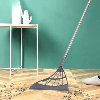 Novo： Vassoura Mágica Rodo Tira Pelo Limpa Vidro Seca Bem Silicone Cabo Grande 90cm em Oferta na Shopee