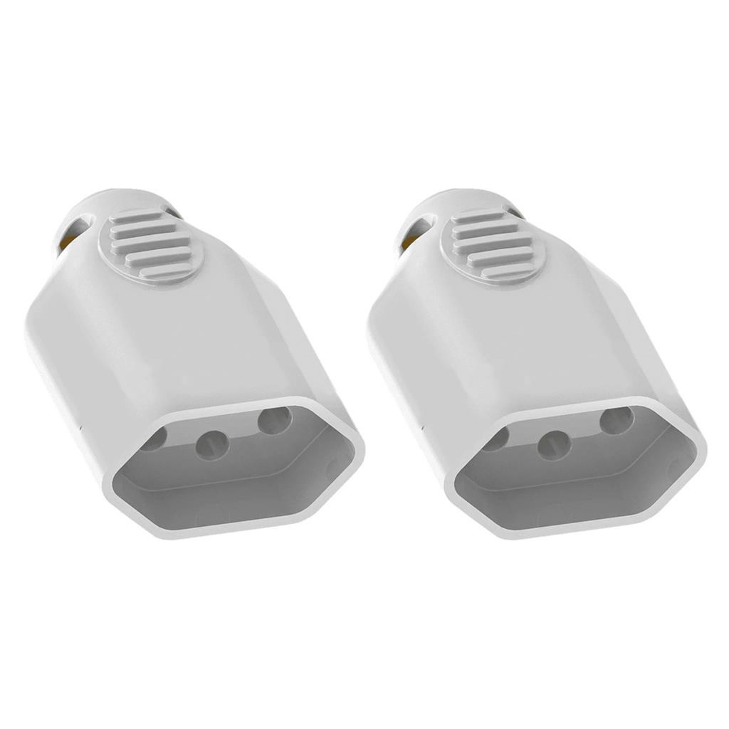 Kit 2 Plugues Femeas 2P+T 20A 250V Cinza Axial Prensa Cabo em Oferta na Shopee