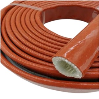 Espaguete isolante de alta temperatura fios de fibra de vidro e silicone 180°C Metro