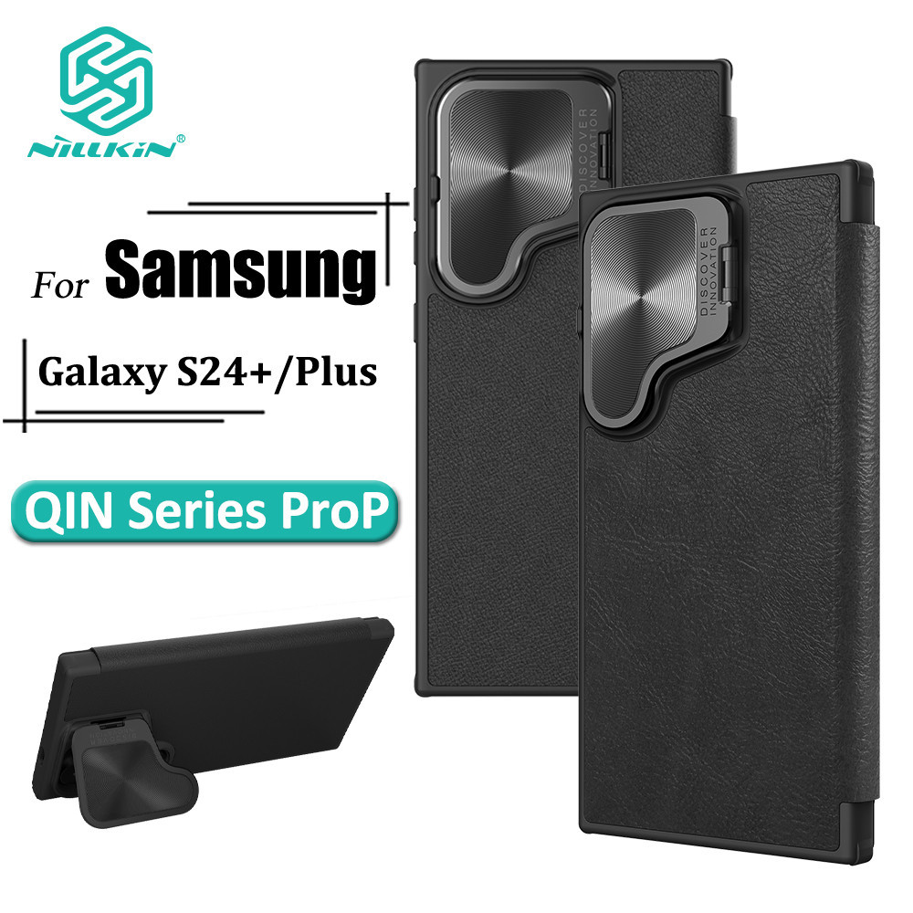 Capa De Couro Nillkin Luxury Flip QIN ProP Para Samsung Galaxy S24 Plus/S24 + Telefone À Prova De Choque Proteção Câmera em Oferta na Shopee
