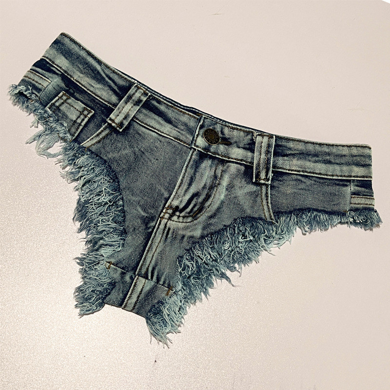 Cowboy tight fitting pole dance ultra-low waist ultra short pants sexy hot pants trend