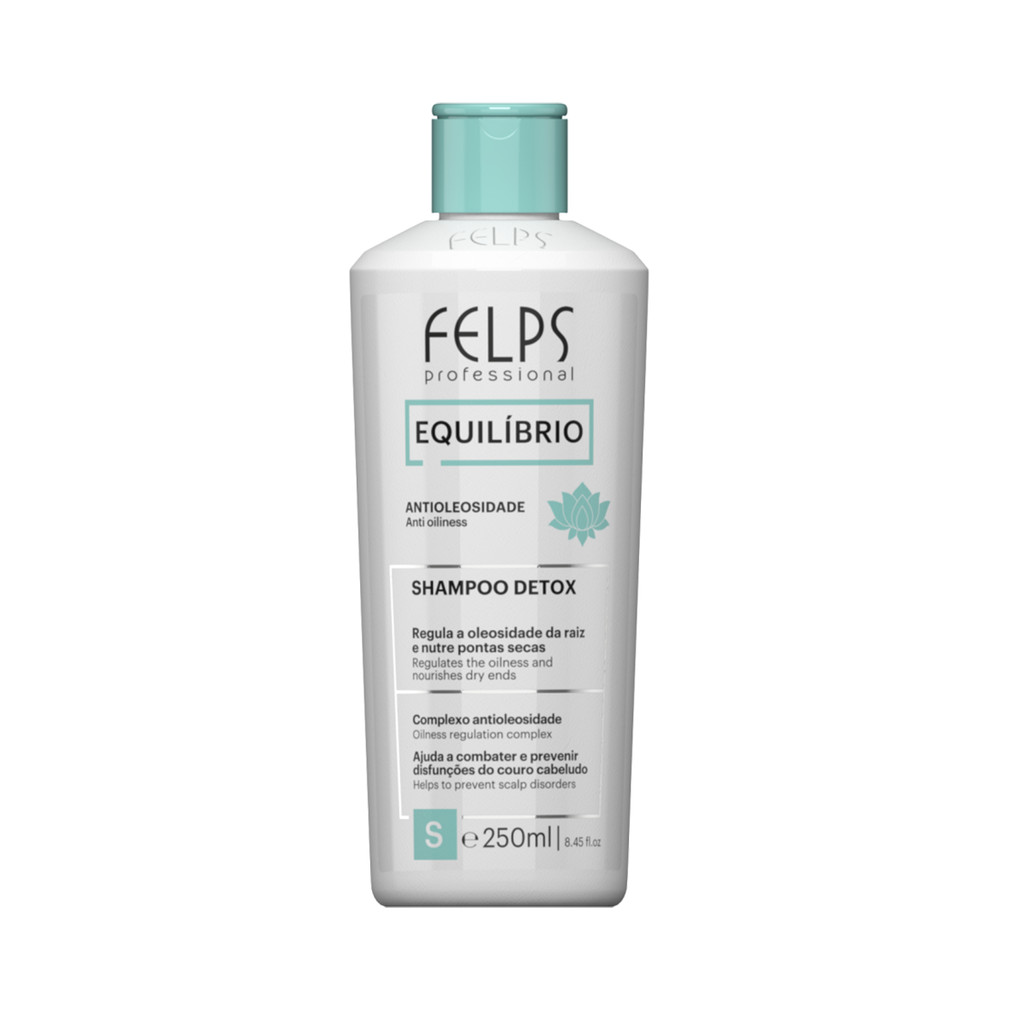 Shampoo Detox Antioleosidade Equilíbrio 250ml - Felps em Oferta na Shopee