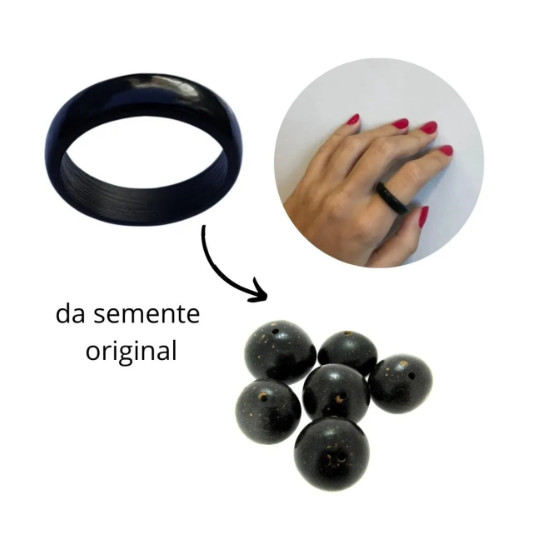 Anel De Coco Tucum De Alta Qualidade - aro 05